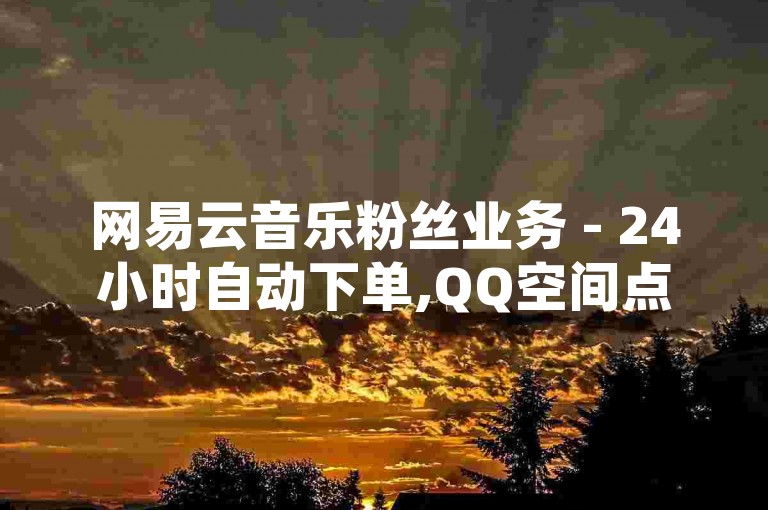 网易云音乐粉丝业务 - 24小时自动下单,QQ空间点赞充值 - 抖音代刷服务。