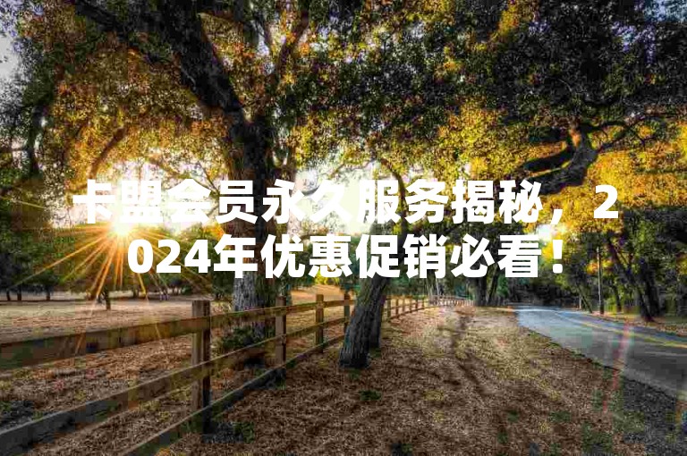 卡盟会员永久服务揭秘，2024年优惠促销必看！
