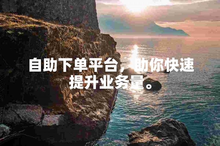 自助下单平台，助你快速提升业务量。