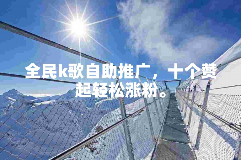 全民k歌自助推广，十个赞起轻松涨粉。