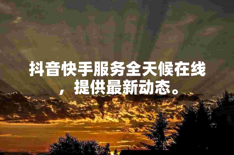 抖音快手服务全天候在线，提供最新动态。