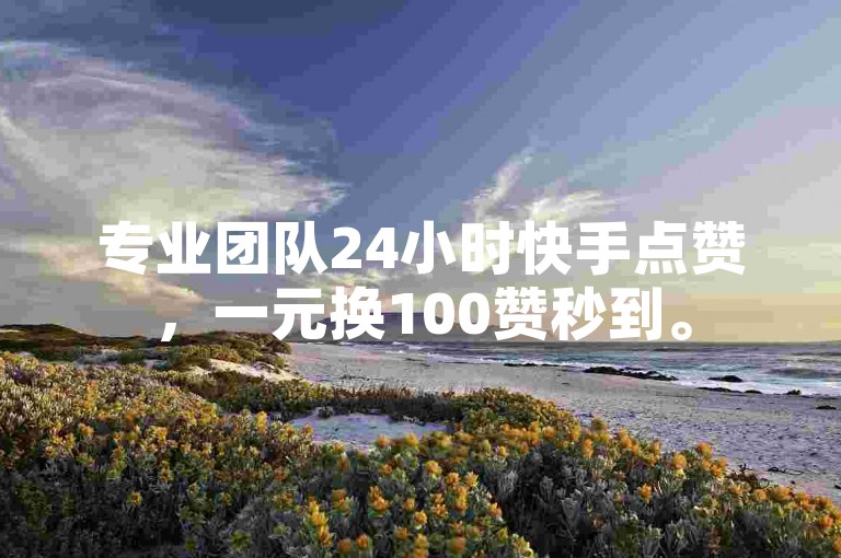 专业团队24小时快手点赞，一元换100赞秒到。