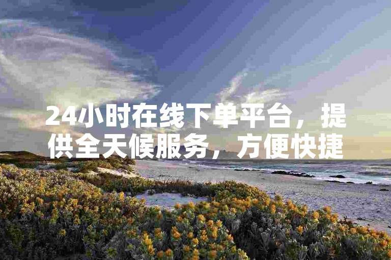 24小时在线下单平台，提供全天候服务，方便快捷。