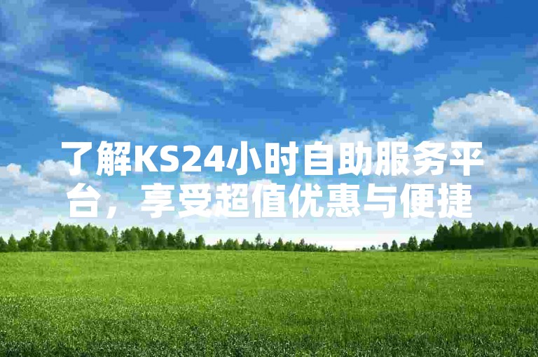 了解KS24小时自助服务平台，享受超值优惠与便捷服务。