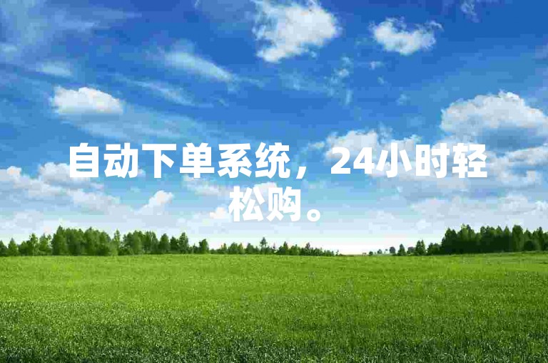 自动下单系统，24小时轻松购。