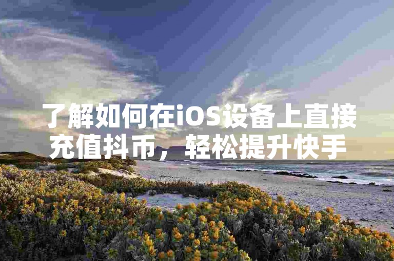 了解如何在iOS设备上直接充值抖币，轻松提升快手流量。