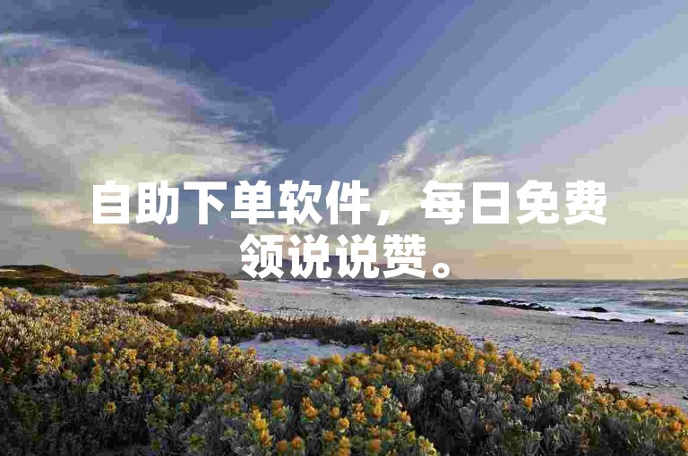 自助下单软件，每日免费领说说赞。