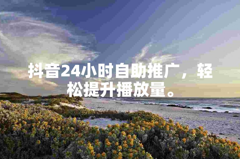 抖音24小时自助推广，轻松提升播放量。