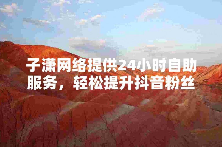 子潇网络提供24小时自助服务，轻松提升抖音粉丝数。