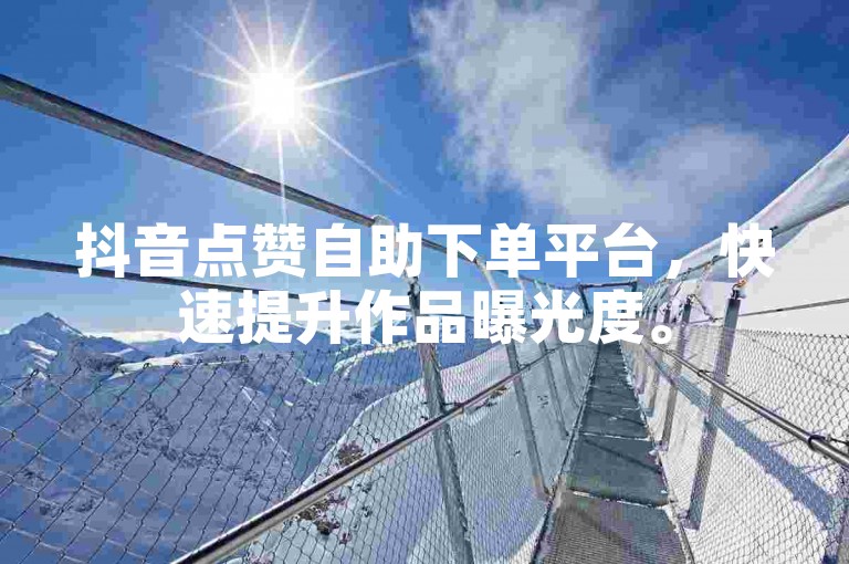 抖音点赞自助下单平台，快速提升作品曝光度。