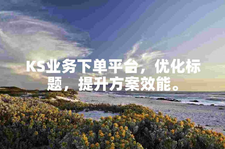 KS业务下单平台，优化标题，提升方案效能。