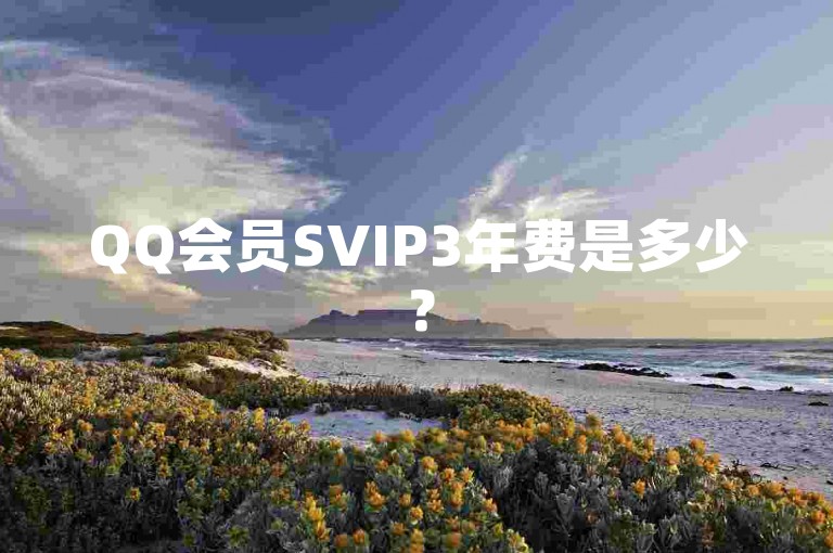 QQ会员SVIP3年费是多少？