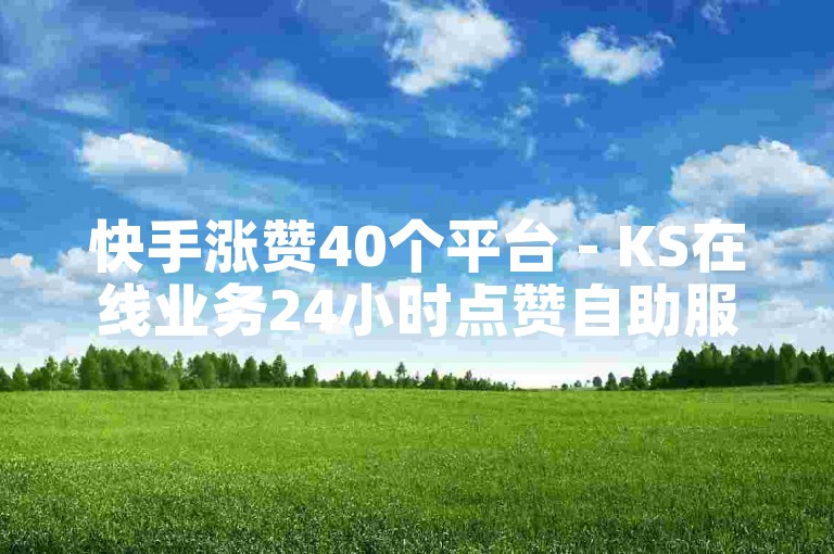 快手涨赞40个平台 - KS在线业务24小时点赞自助服务
