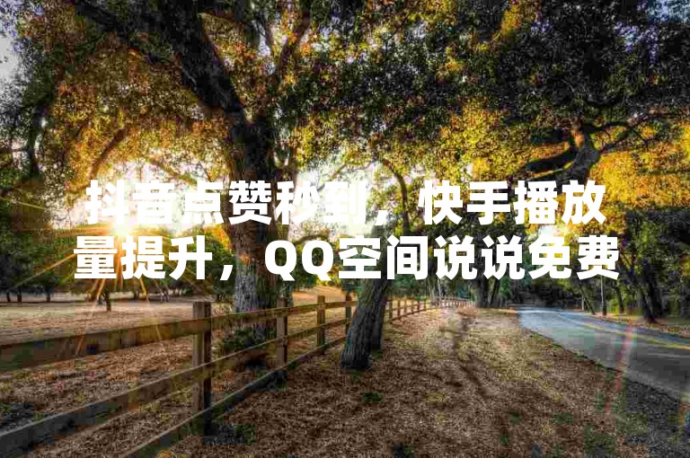 抖音点赞秒到，快手播放量提升，QQ空间说说免费刷。