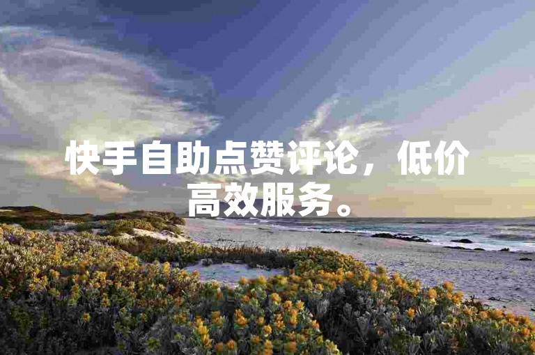 快手自助点赞评论，低价高效服务。