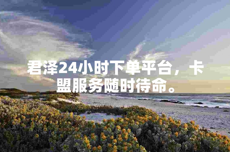 君泽24小时下单平台，卡盟服务随时待命。