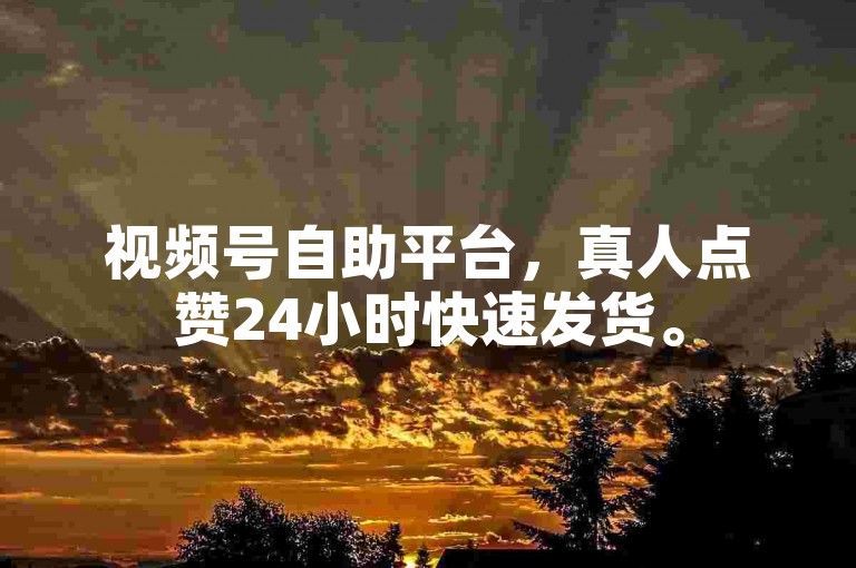 视频号自助平台，真人点赞24小时快速发货。