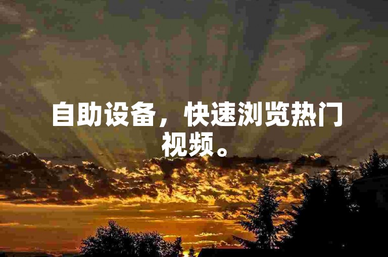 自助设备，快速浏览热门视频。