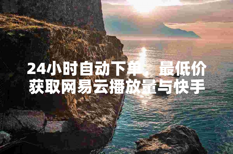 24小时自动下单，最低价获取网易云播放量与快手点赞。