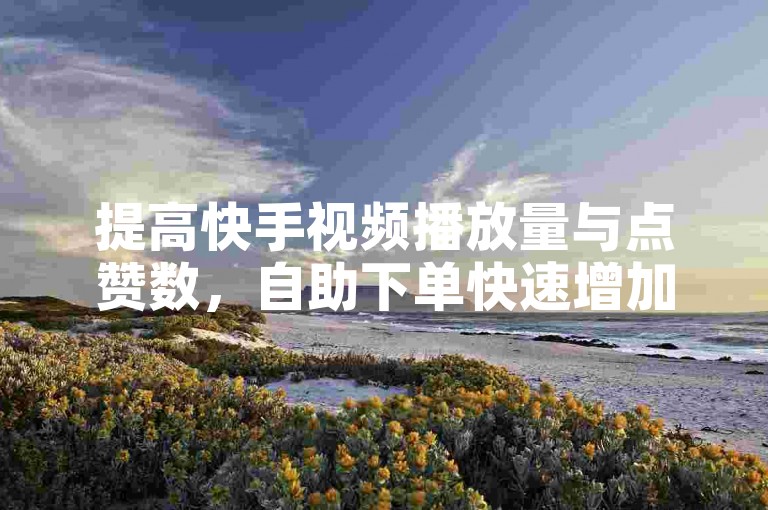 提高快手视频播放量与点赞数，自助下单快速增加双击。