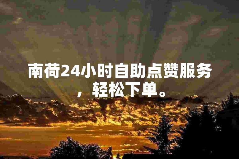 南荷24小时自助点赞服务，轻松下单。