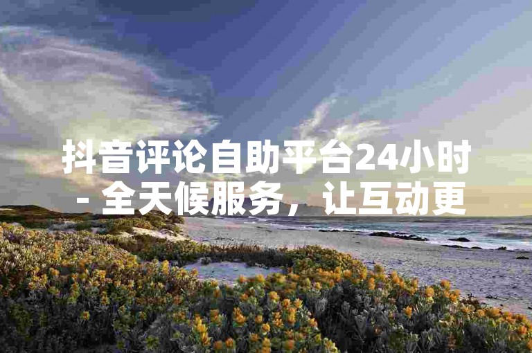抖音评论自助平台24小时 - 全天候服务，让互动更精彩！