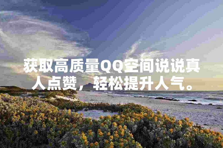 获取高质量QQ空间说说真人点赞，轻松提升人气。