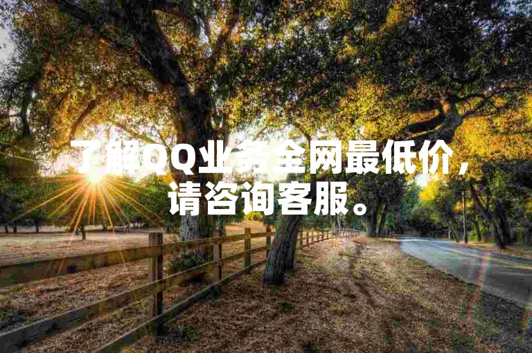 了解QQ业务全网最低价，请咨询客服。