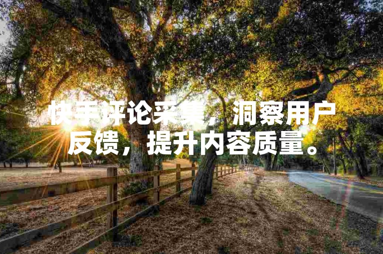 快手评论采集，洞察用户反馈，提升内容质量。