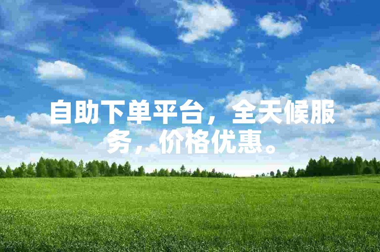 自助下单平台，全天候服务，价格优惠。