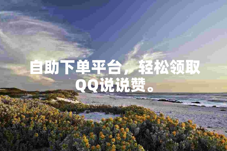 自助下单平台，轻松领取QQ说说赞。