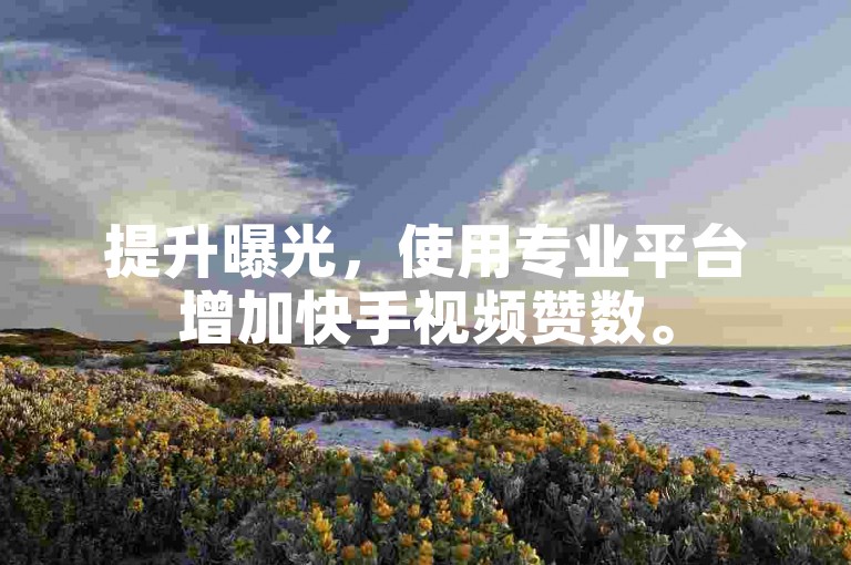 提升曝光，使用专业平台增加快手视频赞数。