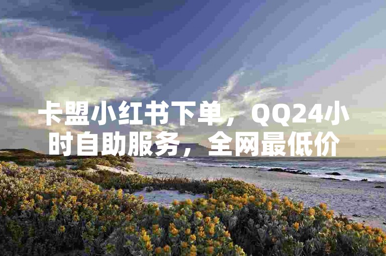 卡盟小红书下单，QQ24小时自助服务，全网最低价。