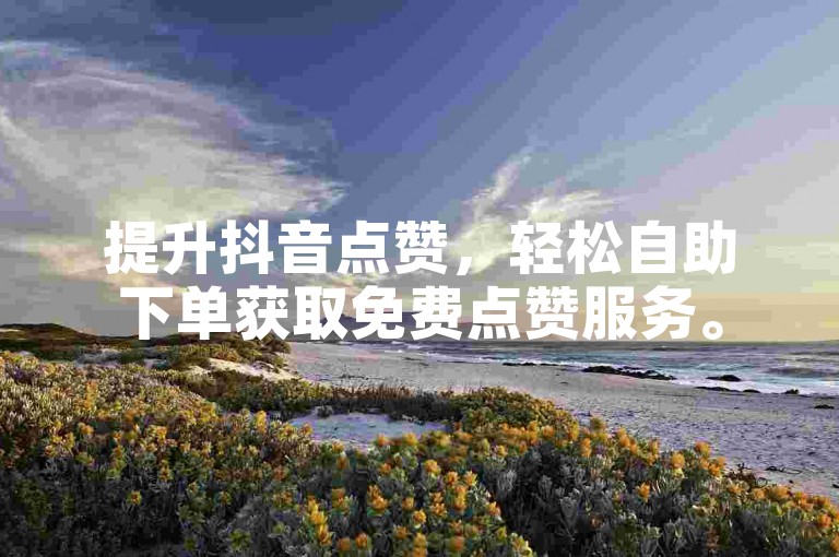 提升抖音点赞，轻松自助下单获取免费点赞服务。