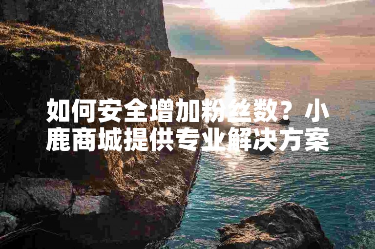 如何安全增加粉丝数？小鹿商城提供专业解决方案。