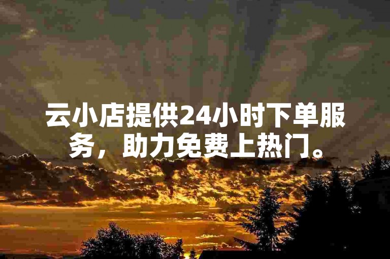 云小店提供24小时下单服务，助力免费上热门。