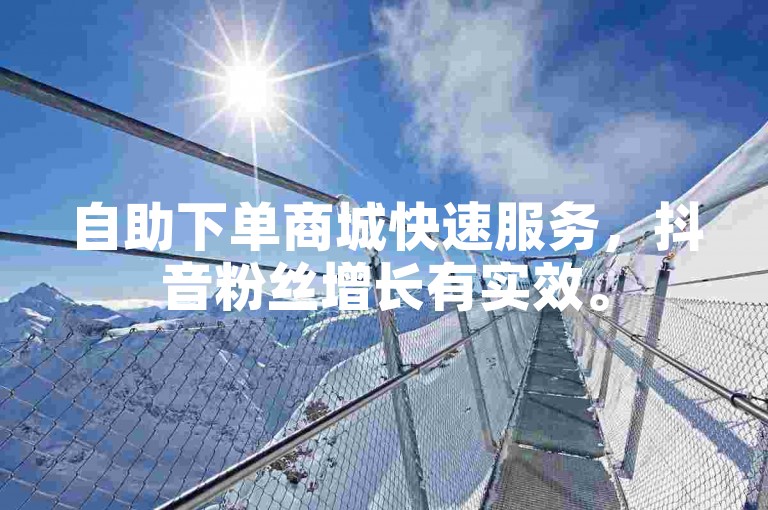 自助下单商城快速服务，抖音粉丝增长有实效。