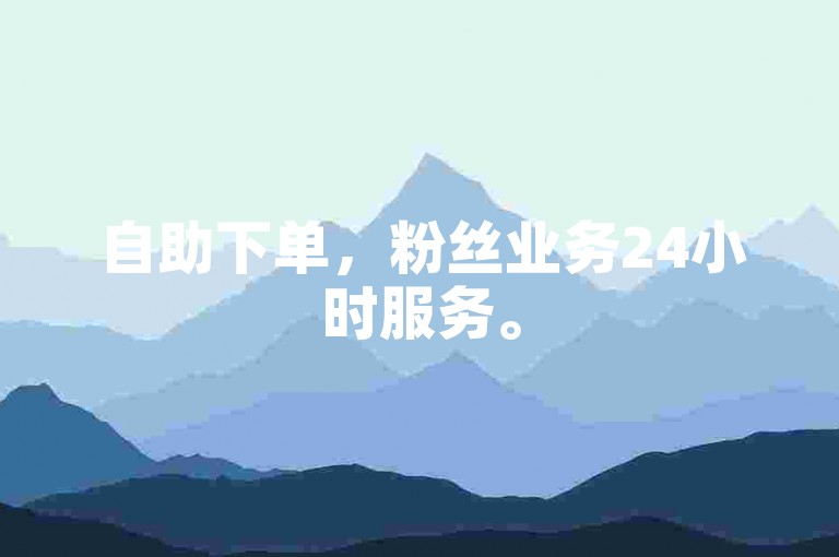 自助下单，粉丝业务24小时服务。