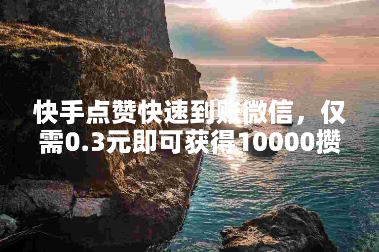 快手点赞快速到账微信，仅需0.3元即可获得10000攒。