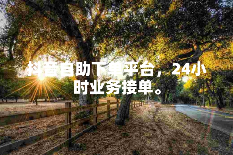 抖音自助下单平台，24小时业务接单。