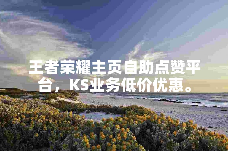 王者荣耀主页自助点赞平台，KS业务低价优惠。