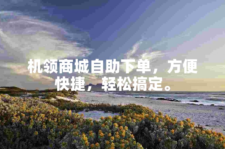 机领商城自助下单，方便快捷，轻松搞定。
