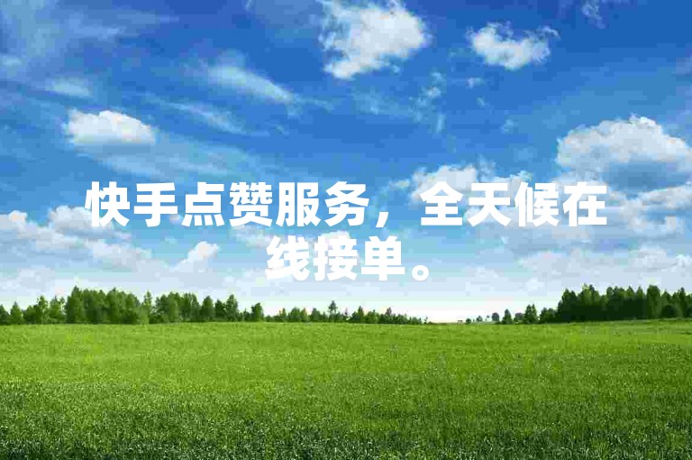 快手点赞服务，全天候在线接单。