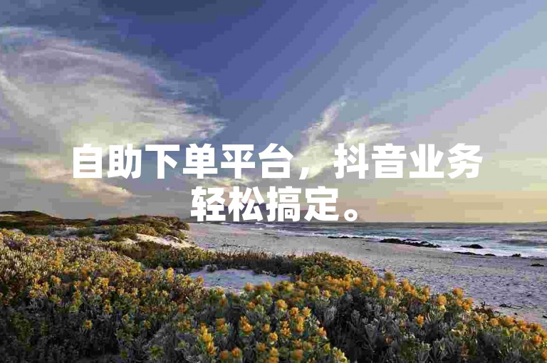 自助下单平台，抖音业务轻松搞定。