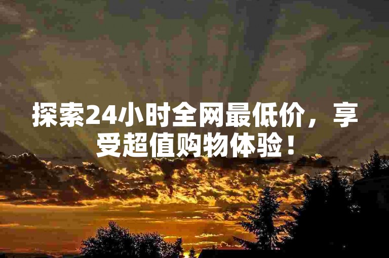 探索24小时全网最低价，享受超值购物体验！