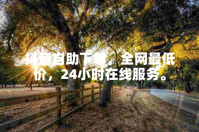 抖音自助下单，全网最低价，24小时在线服务。
