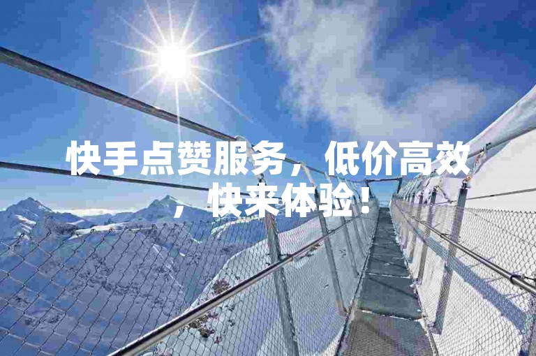 快手点赞服务，低价高效，快来体验！
