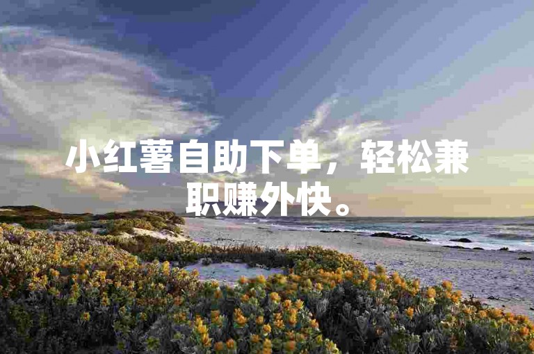 小红薯自助下单，轻松兼职赚外快。