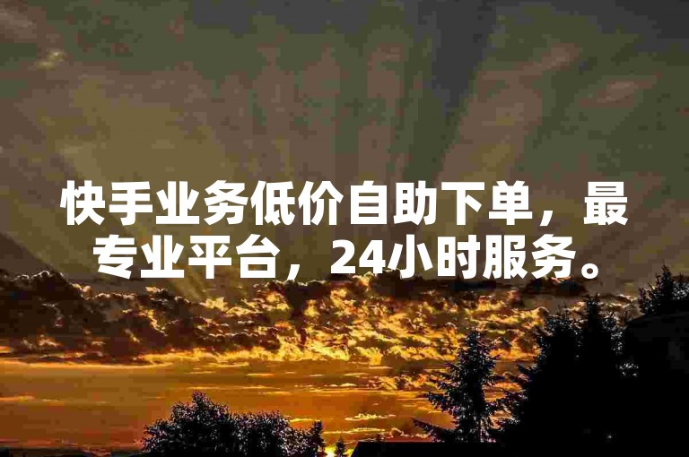 快手业务低价自助下单，最专业平台，24小时服务。
