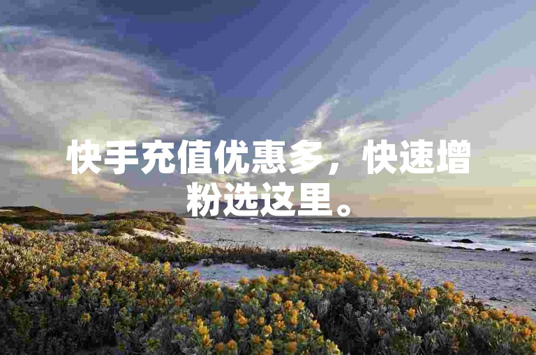 快手充值优惠多，快速增粉选这里。